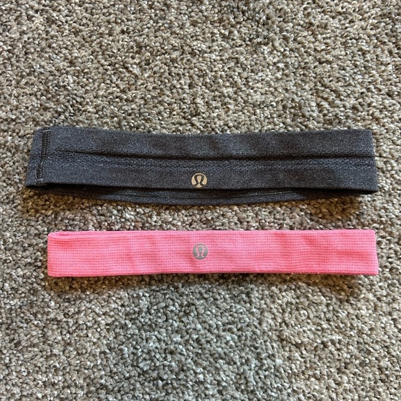 lululemon athletica Accessories - lululemon athletica Charcoal and Rose Hairbands headband bundle